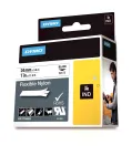 DYMO IND Flexible Nylon juosta, juoda ant baltos, nailonas, 24 mm x 3,5 m