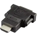 Renkforce 1404077 adapteris i&scaron; HDMI į DVI, HDMI ki&scaron;tukas &ndash; DVI 24+1 kontaktų lizdas, juodas