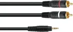 Garso adapterio laidas Omnitronic 3,5 mm lizdas &ndash; 2&times;RCA, 3 m