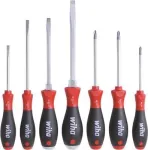 Atsuktuvų rinkinys wiha 40585 &mdash; 7 vnt.: PH1, PH2, PZ2, ply&scaron;iniai 4,5, 5,5, 6,5, 8 mm