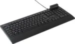 Renkforce RF-CKB-200 USB klaviatūra vokiečių QWERTZ, juoda su i&scaron;maniąja kortelių skaitytuvu (RF-CKB-200)