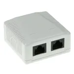 ACT FA5002 dėžutė montavimui ant pavir&scaron;iaus, 2 prievadų, CAT5E, neekranuota