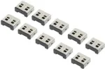 USB prievado užraktas Renkforce rf-USBBlocker-02, rinkinys po 10 vnt., sidabrinis