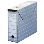 ELBA tric archyvinė dėžė, plotis 95 mm, skirta A4, pilkai balta i&scaron; stabilaus gofruoto kartono, i&scaron;matavimai: (P)95 x (G)340 x (A)265 mm (83420)