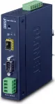 Planet pramoninis RS-232 / RS-422 / RS-485 į IP keitiklis - 1x COM - 1x 100Base-FX SFP - 9-48 VDC - -40...+75 &deg;C