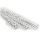 GBC MultiBind 12 mm sidabriniai vieliniai įri&scaron;imo žiedai, 130 lapų, A4, 281x124 mm, 100 vnt.
