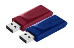 Verbatim Slider USB atmintinė 2x32 GB mėlyna/raudona