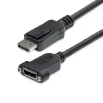 StarTech.com 3ft (1m) Panel Mount DisplayPort kabelis - 4K x 2K - DisplayPort 1.2 ilginimo kabelis vyri&scaron;kas į moteri&scaron;ką - DP vaizdo ilgintuvas su paneliniu DP jungtimi - DP monitoriaus kabelis