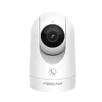 IP vaizdo stebėjimo kamera Foscam R8M balta &ndash; 8 MP 4K (3840&times;2160), 2,8 mm stiklo lę&scaron;is, 350&deg; horizontalus / 150&deg; vertikalus pasukimas, 2,4G/5G Wi‑Fi, microSD iki 256 GB