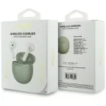 Guess Gold Line Triangle TWS Bluetooth Earbuds su įkrovimo dėklu (Chaki spalva)