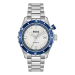 BOSS Vyri&scaron;kas Laikrodis 1514212 42mm Nerūdijantis Plienas Mėlynas Ciferblatas Chronografas