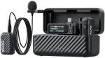 BOYA BOYAMIC 2-01 Belaidė ir laidinė mikrofono sistema 2,4GHz, AI triuk&scaron;mo slopinimas su 2 imtuvais ir 1 siųstuvu (USB-C) Juoda