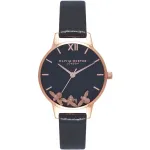 Olivia Burton Women's OB16CH06 Quartz Chronograph Watch 30 mm Grey Leather