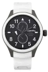 SUPERDRY vyri&scaron;kas analoginis kvarcinis laikrodis SYG110W 44mm juodas silikoninis dirželis
