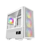 DeepCool CH560 Digital WH Mid-Tower PC korpusas, E-ATX/ATX, grūdintas stiklas, 3 x 140 mm ARGB ventiliatoriai, skaitmeninis ekranas, USB-C, baltas