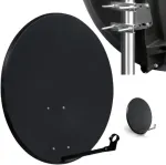 CORAB 80 cm tamsi antennos lėk&scaron;tė (ASC-800M-C) &ndash; ofsetinė parabolinė palydovinė antena