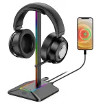 MOZOS D12 RGB LED ausinių stovas ant ausinių