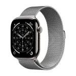 Crong Milano Steel nerūdijančio plieno juosta, skirta Apple Watch 44/45/46/49 mm, sidabrinė