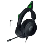 Laidinis žaidimų ausinių komplektas Razer Kraken Kitty V3 X &mdash; ant ausų, integruotas mikrofonas