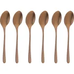 Sambonet Taste PVD 6 Espresso Spoon Set Antique Copper