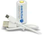 EVERACTIVE 16340 3.7V 700mAh Įkraunama Ličio jonų baterija su apsaugos grandine (1 vnt.)