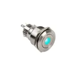 DimasTech Vandalismustaster 22mm Silverline Dot RGB PD215, 22 mm