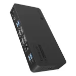 ICY BOX Heart Dock 2255 11-in-1 dokinė stotelė, DisplayLink DL-6950, 2x HDMI/DP 4K@60Hz, 96W Power Delivery, Gigabit LAN, USB-C/A 10Gbps