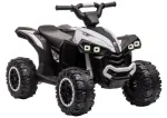 LEAN CARS HL568 Baltas elektrinis vaiki&scaron;kas keturratis &ndash; 12V 2x35W, EVA ratai, LED žibintai, MP3/USB/AUX (Modelis 13558)