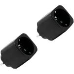 Shelly Plug M Gen3 Black 2-Pack i&scaron;manusis ki&scaron;tukas su energijos matavimu, Wi-Fi ir Bluetooth, 13A, energijos stebėjimas, Schuko
