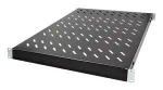 LogiLink 19 inch reguliuojama lentyna tinklinių spintų įrangai, 1U, 600 mm gylio, juoda (SF0600B)