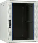 DSIT 15U sieninis serverio stovas su stiklo durimis, baltas, 600x600x770 mm