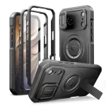 TECH-PROTECT Kevlar MagSafe 2 dalių dėklas, skirtas iPhone 17 Pro Max / 18 Pro Max - juodos spalvos
