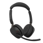 Jabra Evolve3 65 UC Stereo ausinės su Link 390c adapteriu, juodos