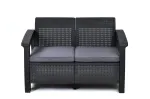 KETER Corfu Love Seat dvivietė sodo sofa, pilka
