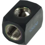 Alphacool HF Anschlussterminal TEE T-St&uuml;ck Rund G1/4 - Deep Black (17030)
