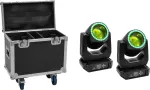 EUROLITE rinkinys 2x LED TMH-B120 Hypno Moving-Head Beam + Flightcase su ratukais