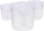 KS TOOLS 150.9205 3 dalių matavimo indelių rinkinys, 250/500/1000 ml, permatomas PP su mėlyna skale, tinkamas maistui, plautuvas indaplovėje, dedasi vienas į kitą