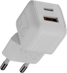 Xtorm NextGen GaN3 Ultra 25W USB-C ir USB-A sieninis įkroviklis &ndash; baltas XECNG250