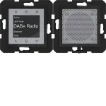 HAGER WAN6110BG Radio Touch UP DAB+ Bluetooth garsiakalbis, įleidžiamas, blizgiai juodas