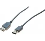 Exertis Connect USB 2.0 prailginimo kabelis - USB-A ki&scaron;tukas į USB-A lizdą, 3 m, pilkas 532509