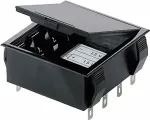 Bopla baterijų laikiklis 4 AA (Mignon) elementams su 9V bloko lituojamąja jungtimi, 65 x 65 x 21,5 mm, juodas 46600000