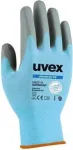 Uvex phynomic C3 apsauginės pir&scaron;tinės, 8 dydis (M), pilkos/antracito, atsparumo pjovimui lygis C, aqua-polymer putų danga 6008008