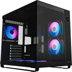 Ocypus Iota C70 ARGB juodas panoraminio stiklo Mid-Tower korpusas