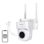 MOES WCM-B66 3MP lauko Wi-Fi IP kamera su AI žmogaus aptikimu, visos spalvos naktiniu matymu, pan/tilt, dvipusiu ry&scaron;iu, IP66 atsparumas orui