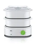 Garinis puodas Braun FS 3000, 2 krep&scaron;iai, stalvir&scaron;inis, 850 W, žalias/baltas