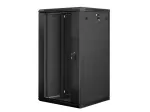 Lanberg sieninis montavimo stovo spintos korpusas 19'' 22U 600x600mm juodas (stiklinės durys)