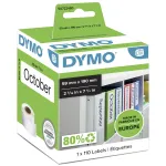 DYMO Authentic LabelWriter Lever Arch File etiketės | 59 mm x 190 mm | Lipnios | 110 vnt. rulone | Lengvai nuplė&scaron;iamos | LabelWriter etikečių spausdintuvams | Pagaminta Europoje