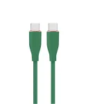 GEMBIRD USB Type-C Power Delivery (PD) 60W Įkrovimo ir Duomenų Silikoninis Laidas, 1,5m Vidurnakčio Žalia