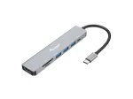 Equip USB-C 7-in-1 Multifunkcinis adapteris, HDMI 4K/60Hz, USB 3.2 Gen1 x 3, TF/MICRO SD, 100W USB PD