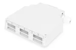 DIGITUS DN-96890 skirstomoji dėžė skaiduliniams kabeliams, 6x SC/duplex movoms, pilka, DIN bėgiui